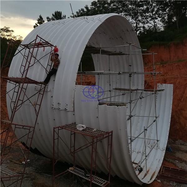 hot galvanzied corrugated steel culvert pipe